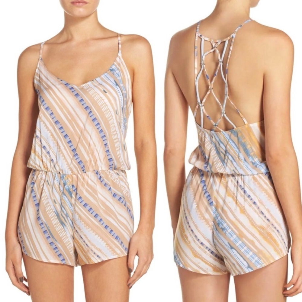 🌻NEW w/tags Dolce Vita Lightweight Printed Rayon Swimsuit Romper Coverup Size M